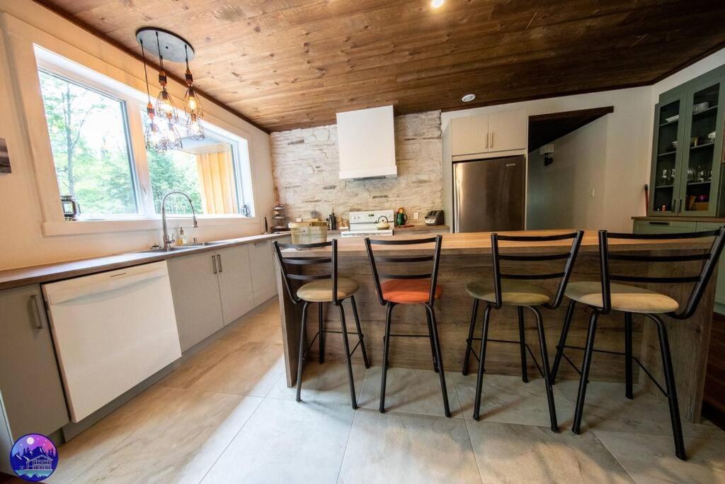 Chalet Deschamps- Spa- Chien Accepte- Nature- Estrie Mansonville エクステリア 写真